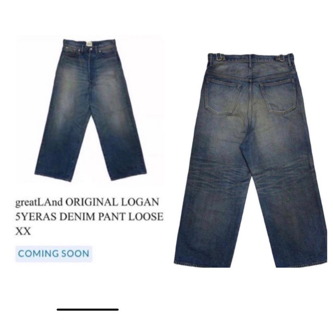 新品greatLAnd LOGAN DENIM 5YERASPANTS L34