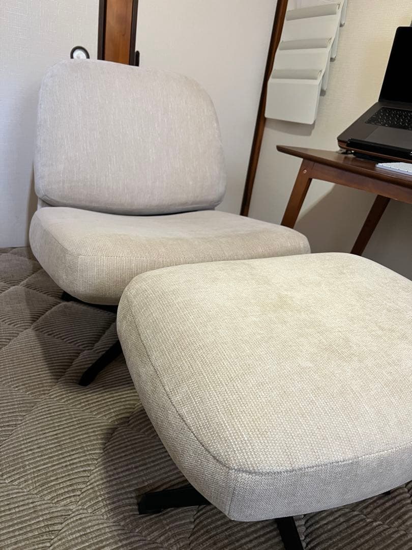 Tacito パーソナルチェア 360°回転 オットマン付き【オットマン別売り】