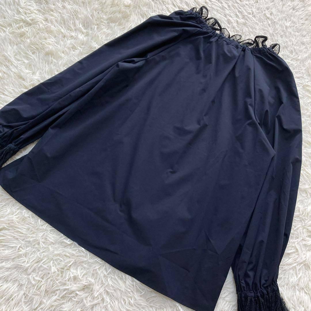 極美品✨UNITED ARROWS レースプリーツフリルブラウス