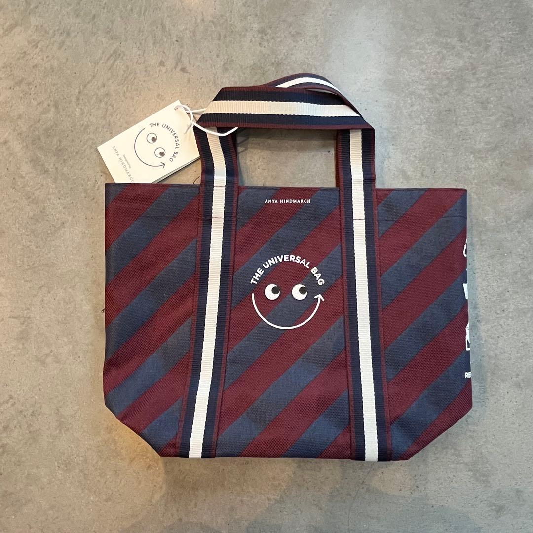 ロンドン限定 アニヤハインドマーチ ユニバーサルバッグ ストライプ　ミニサイズ