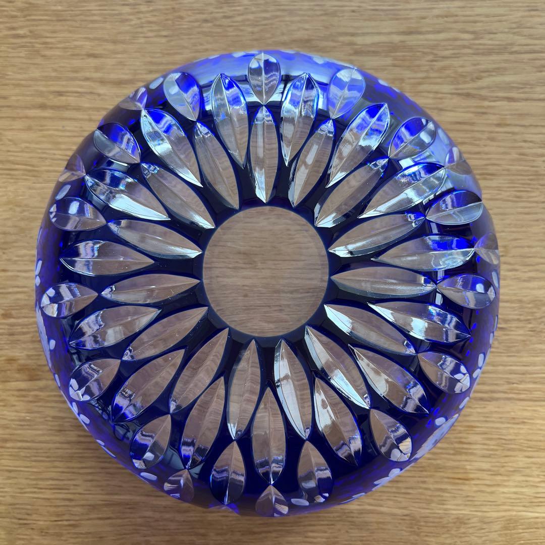 旧東ドイツLAUSITZER ラウジッツァー　クリスタルガラス　薔薇　ボウル