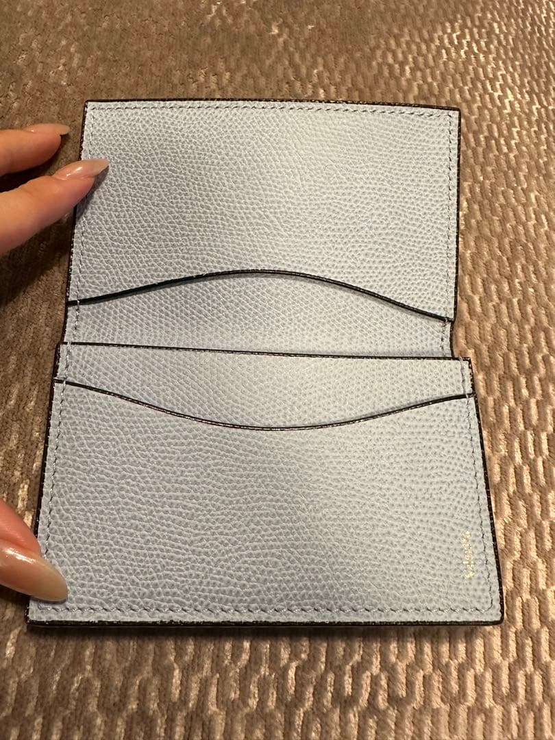 Valextra ライトブルー レザーカードケース