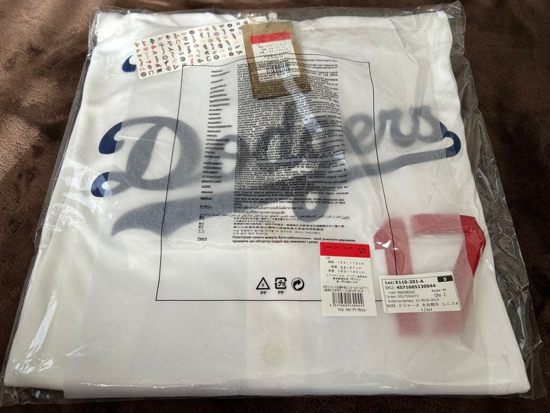 大谷翔平 2025 MLBワールドツアー 開幕戦 東京シリーズ ユニ Lサイズ