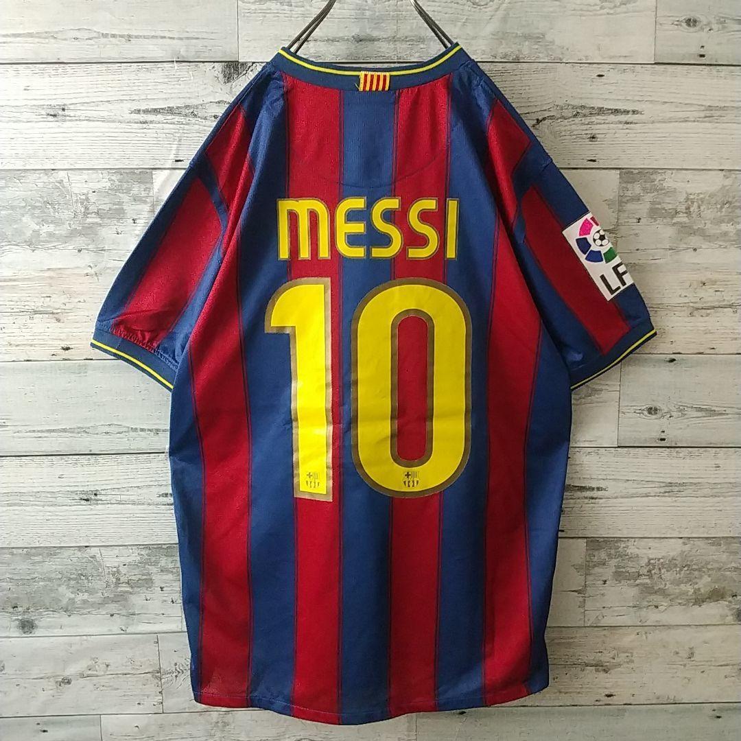 大人気☆ナイキ FCバルセロナ 刺繍 09/10 メッシ ユニフォーム M