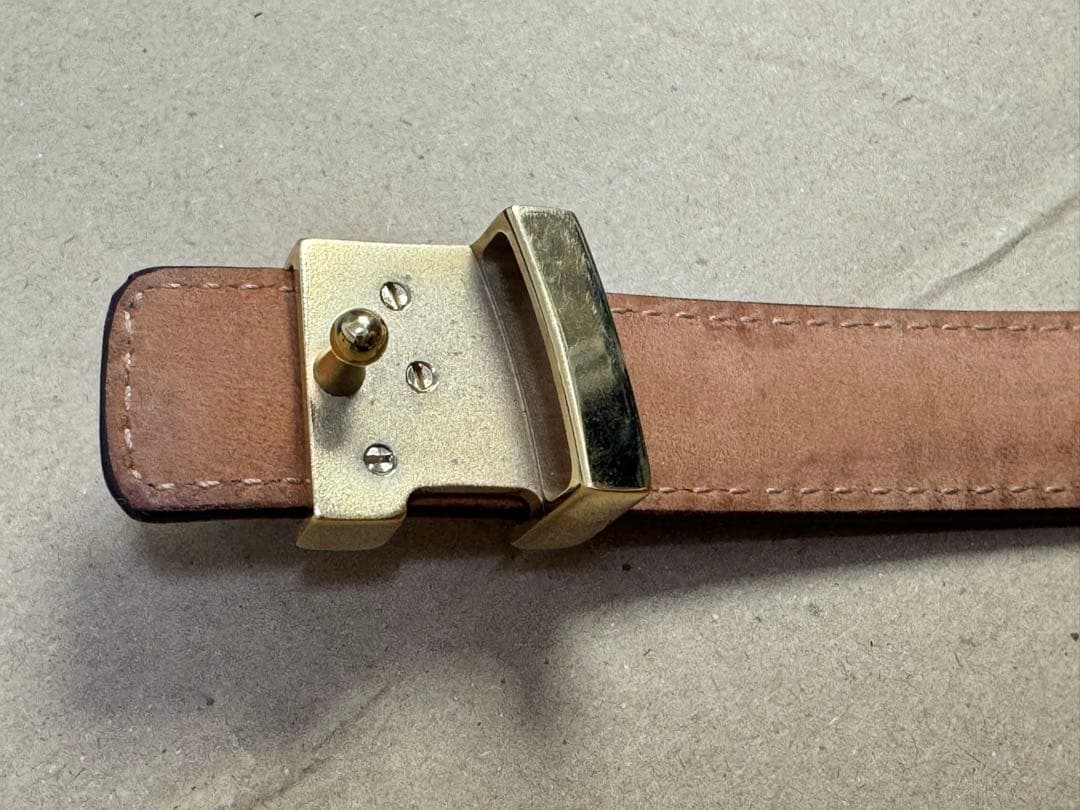 中古美品 LOUIS VUITTON ブラウン ベルト 80/32 箱付