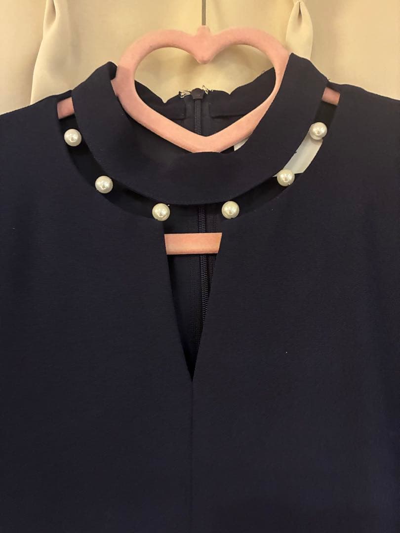 ワンピース arobe 2way neck pearl dress