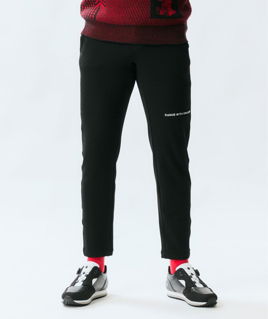 新品☆ダンスウィズドラゴン ゴルフ ストレッチ ボトムス ☆黒☆ウェスト87cm