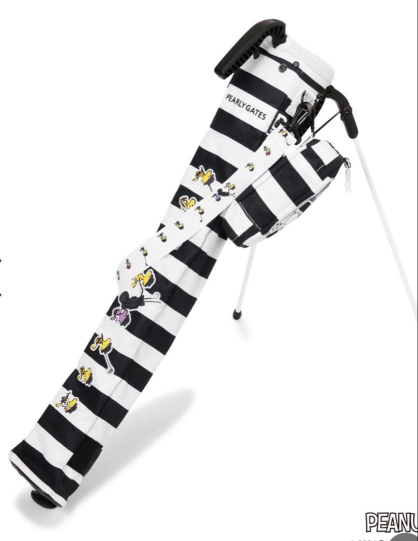 パーリーゲイツ SNOOPY スヌーピー セルフスタンドバッグ ボーダー柄