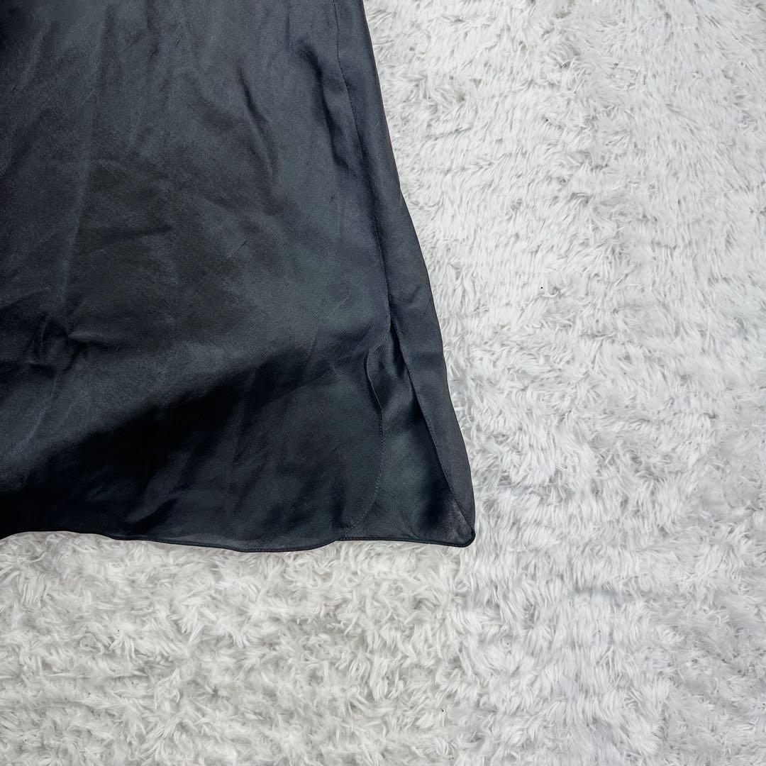 美品　エルメス　キャミソール　ゴルチエ期　シルク100% 絹　L 黒　ブラック