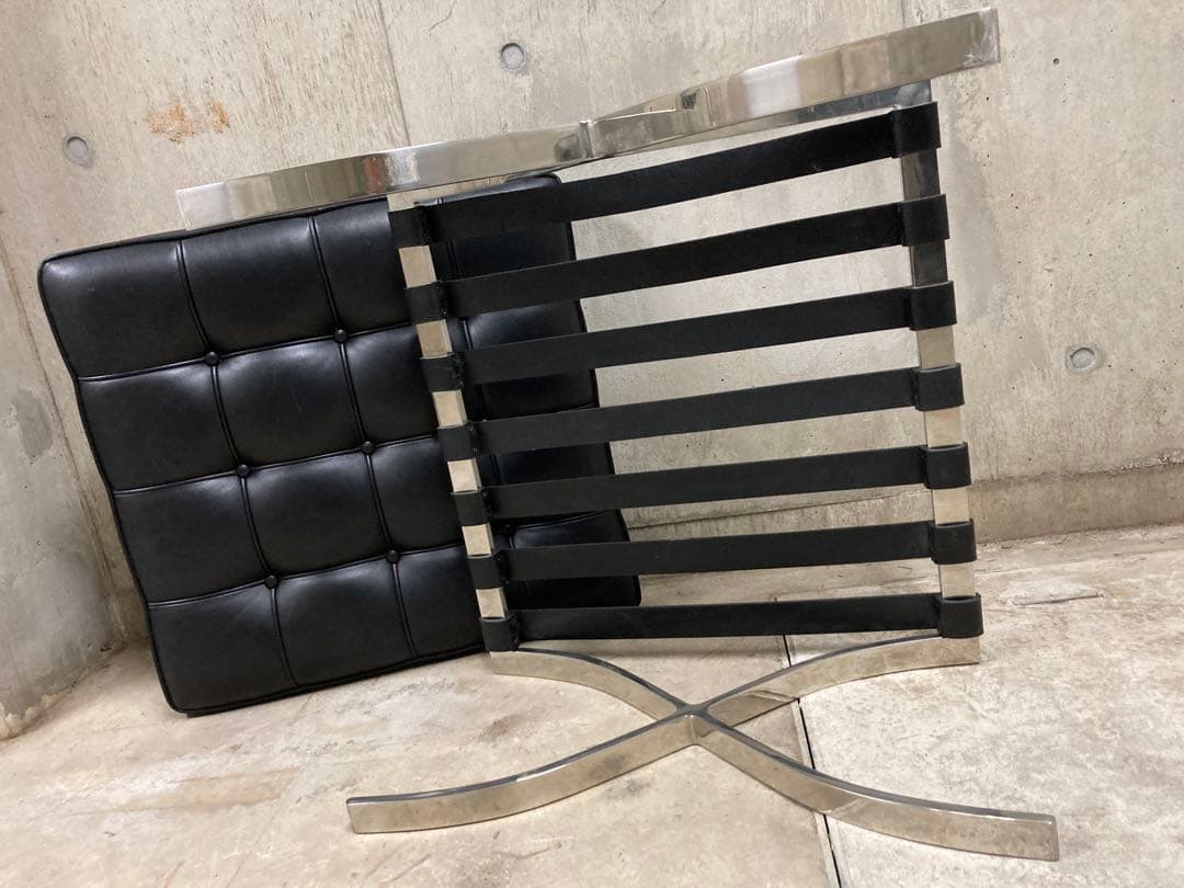 定価80万？Knoll バルセロナ スツール チェア オットマン 黒