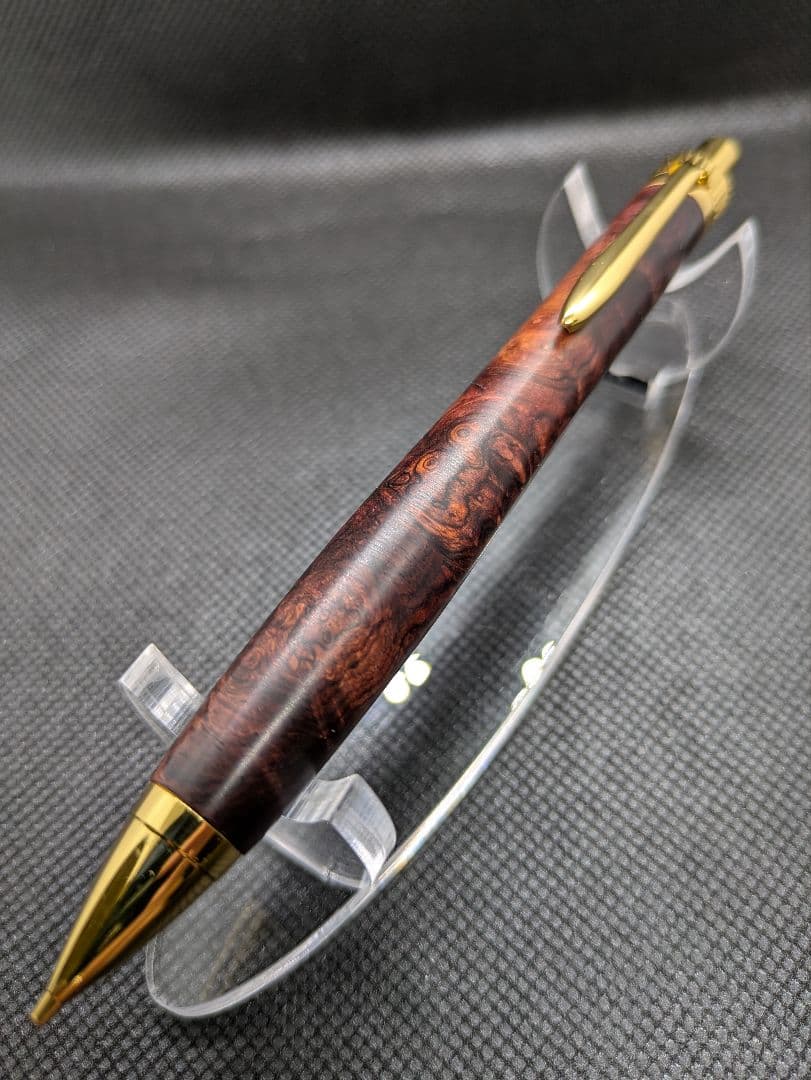 (値下げ) 極上杢 ホンジュラスローズウッド瘤 シャーペン 工房楔監修 加藤金属