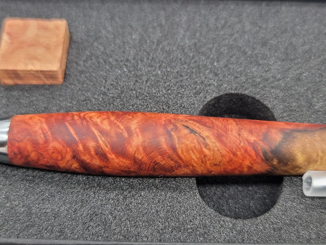 新品　こぶた工房　極上花梨瘤　紅白　シャープペンシル0.5ミリ