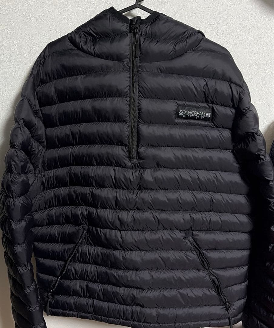 SOURCREAM フード付き ダウンジャケット ブラック