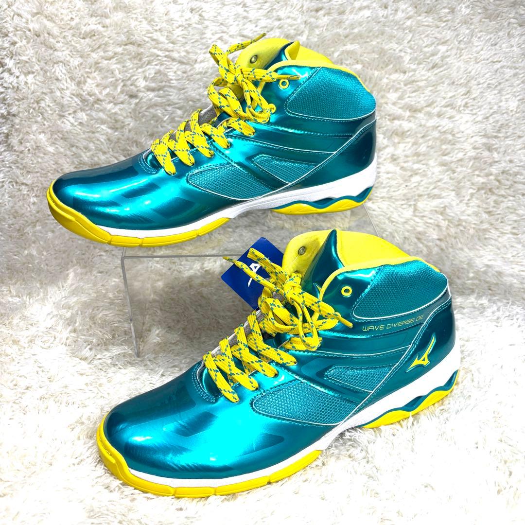 Mizuno Wave DIVERSE DEj青/黄 ハイカット 27cm