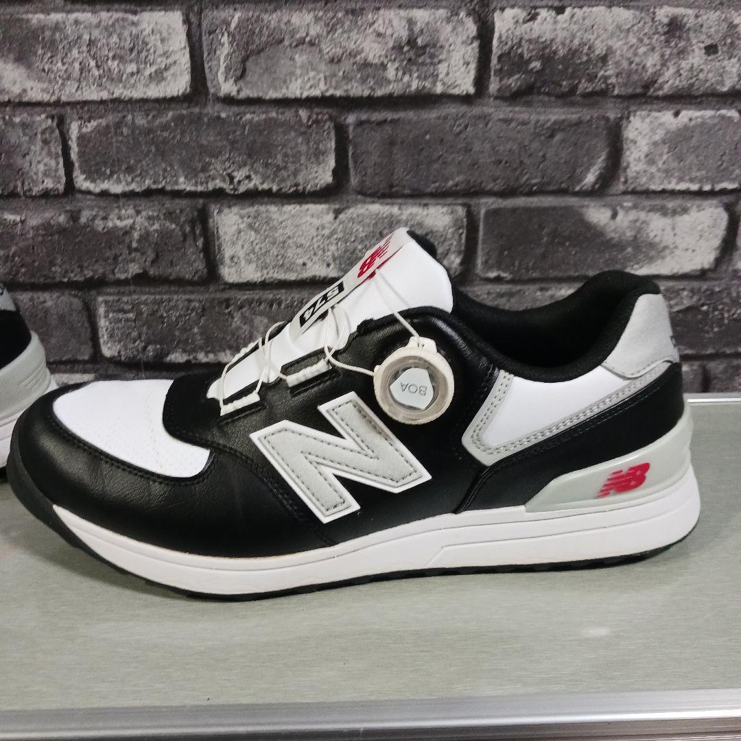 New Balance 574 ブラック/ホワイト ゴルフシューズ