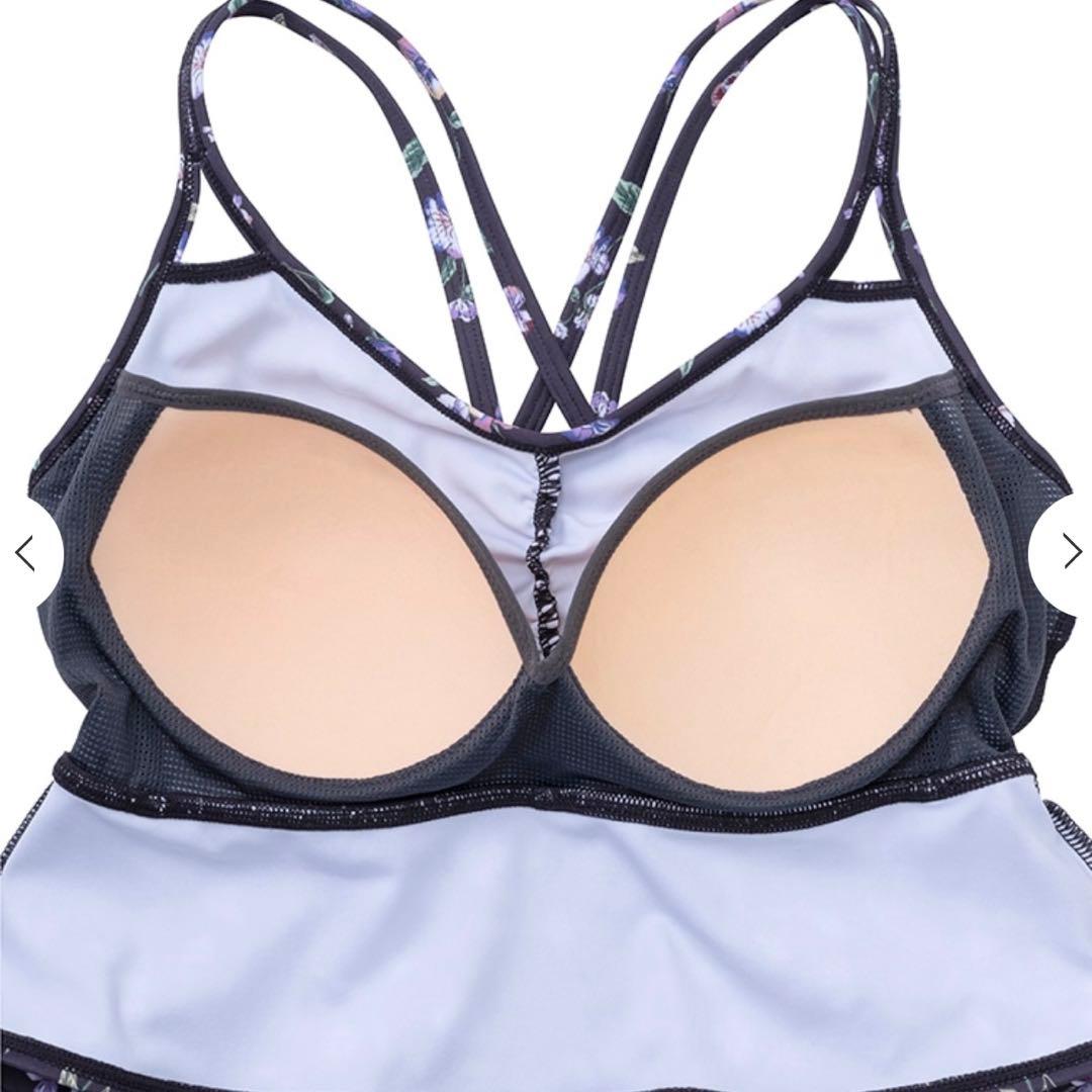 新品 【SUKALA】スプリングフラワーフレアブラトップ　忘れな草　上下　２点