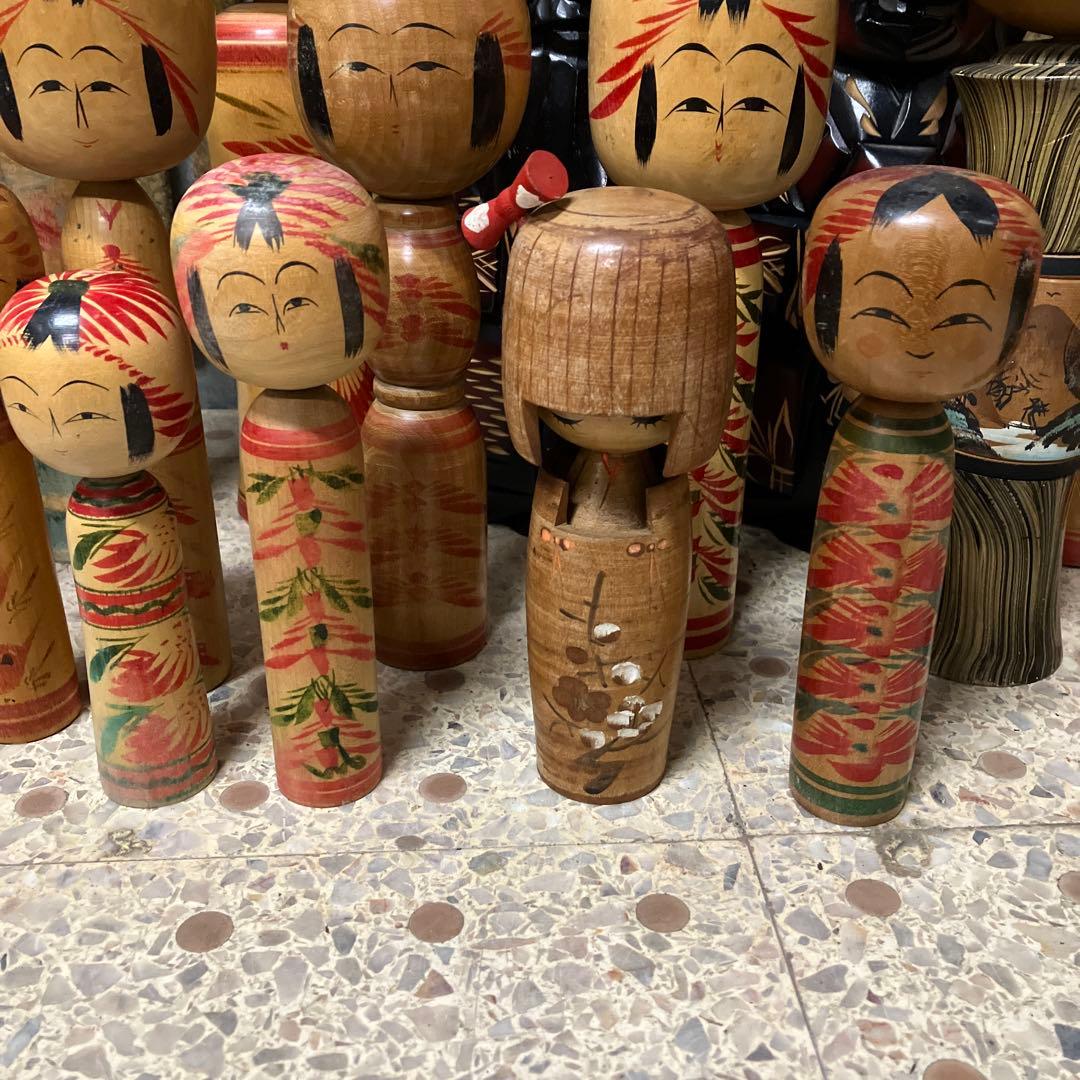 D-3伝統こけし 変わりこけし まとめ売り 17体セット 郷土玩具 ニポポ