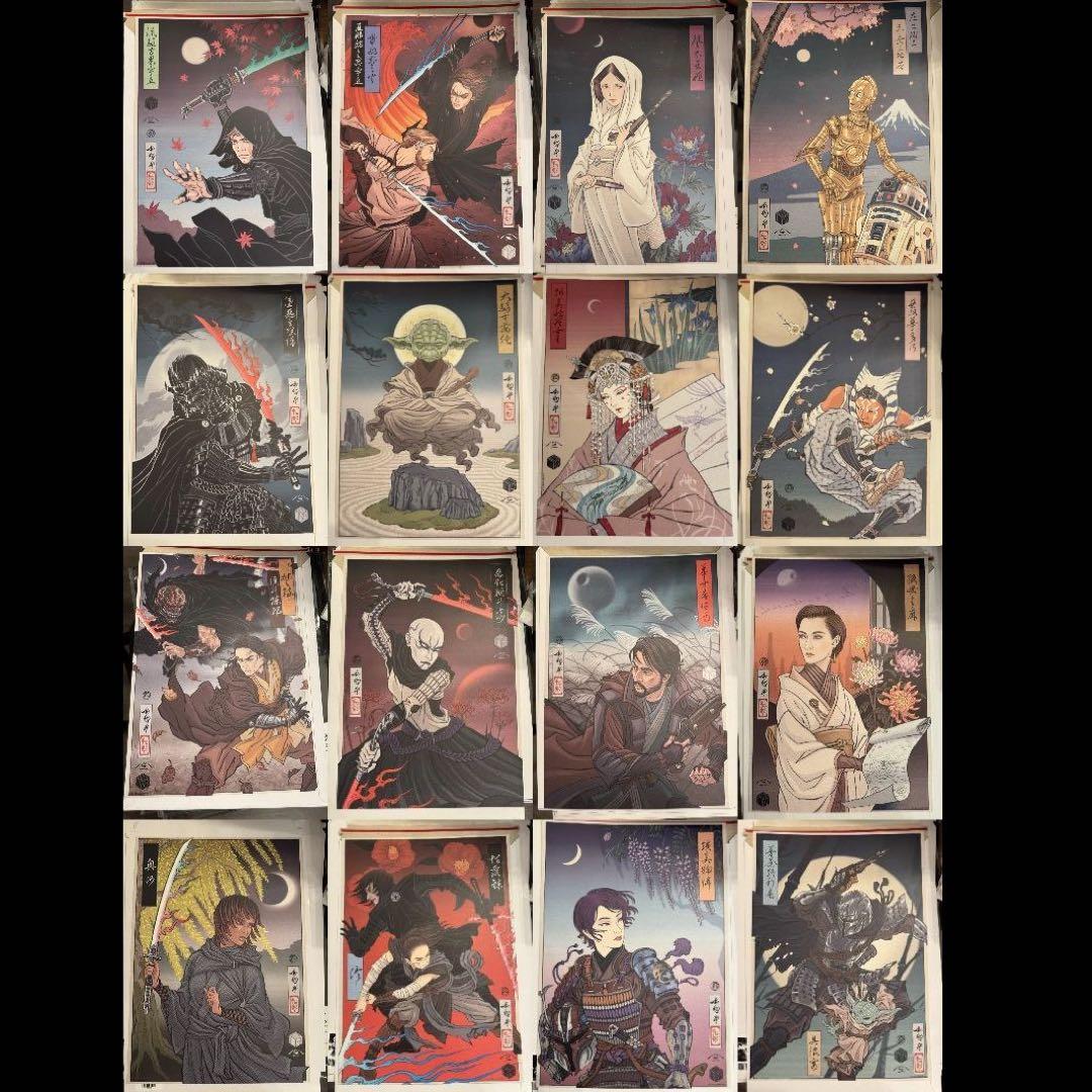 スターウォーズセレブレーションジャパン 浮世絵アートポスター 全16種セット