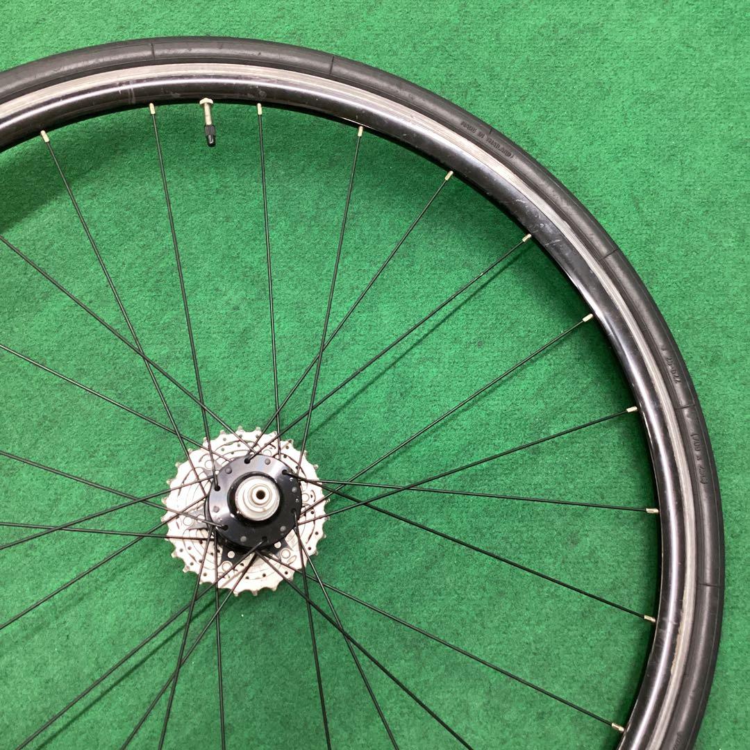 リア ホイール　アルミリム　後輪　700x25C 外装11段 タイヤ付 クイック