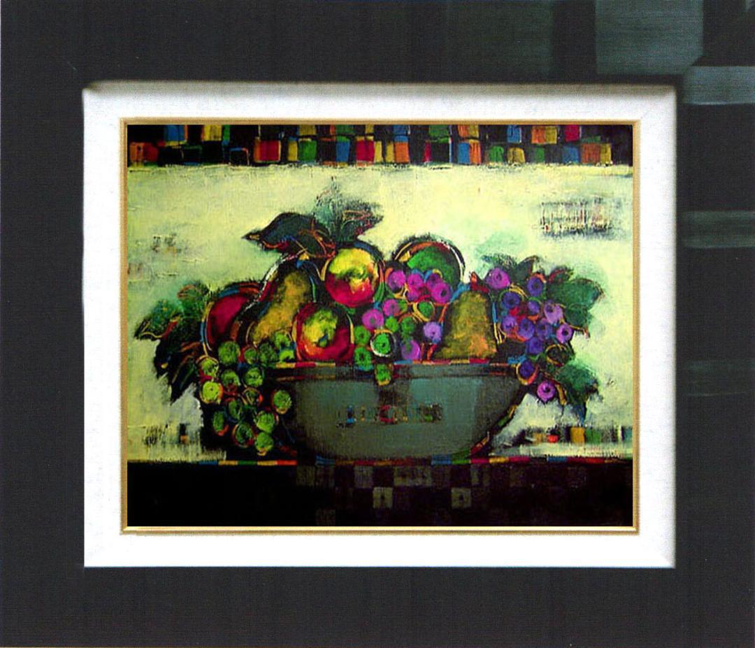 油絵 菅家令子 絵 絵画 インテリア uF6-060904 静物 果物