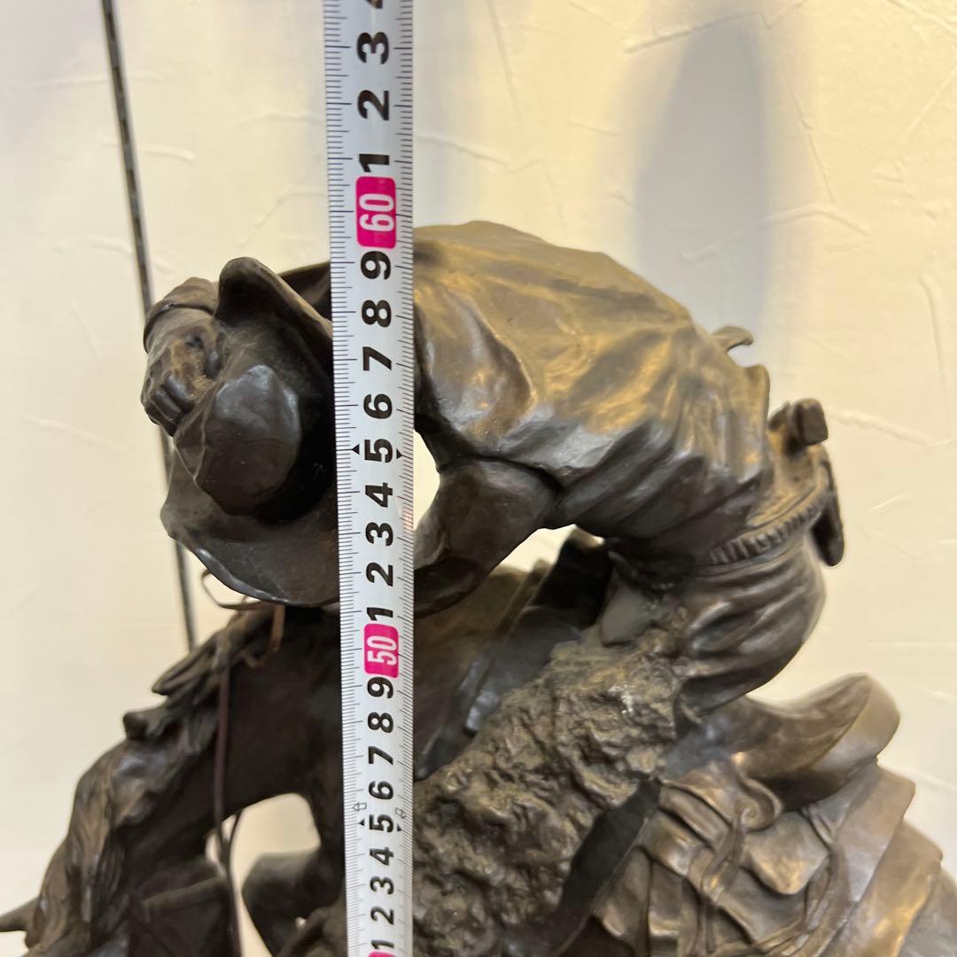 フランス　在銘　ブロンズ　ロデオ　32.2kg 高さ59㎝東な8-0106☆1F