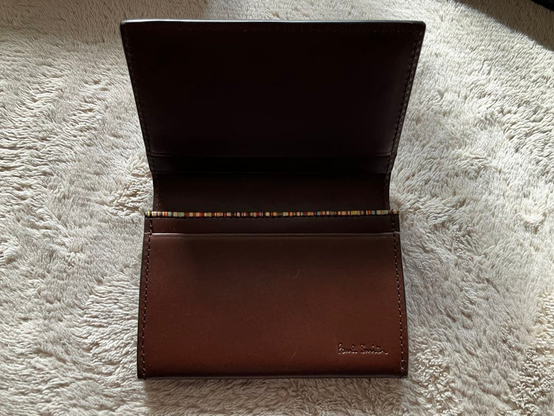 【新品未使用】Paul Smith ブラウンレザー 名刺入れ