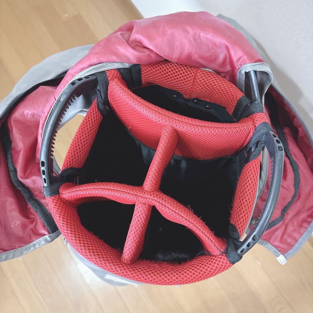 K417 onoff ライトグレー ハンドル付き キャディバッグ