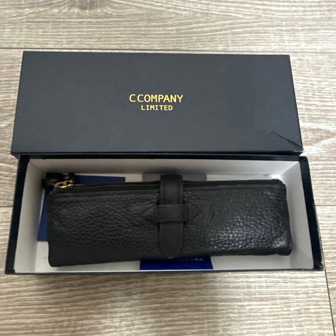 C COMPANY 黒 レザー 筆箱 廃盤品