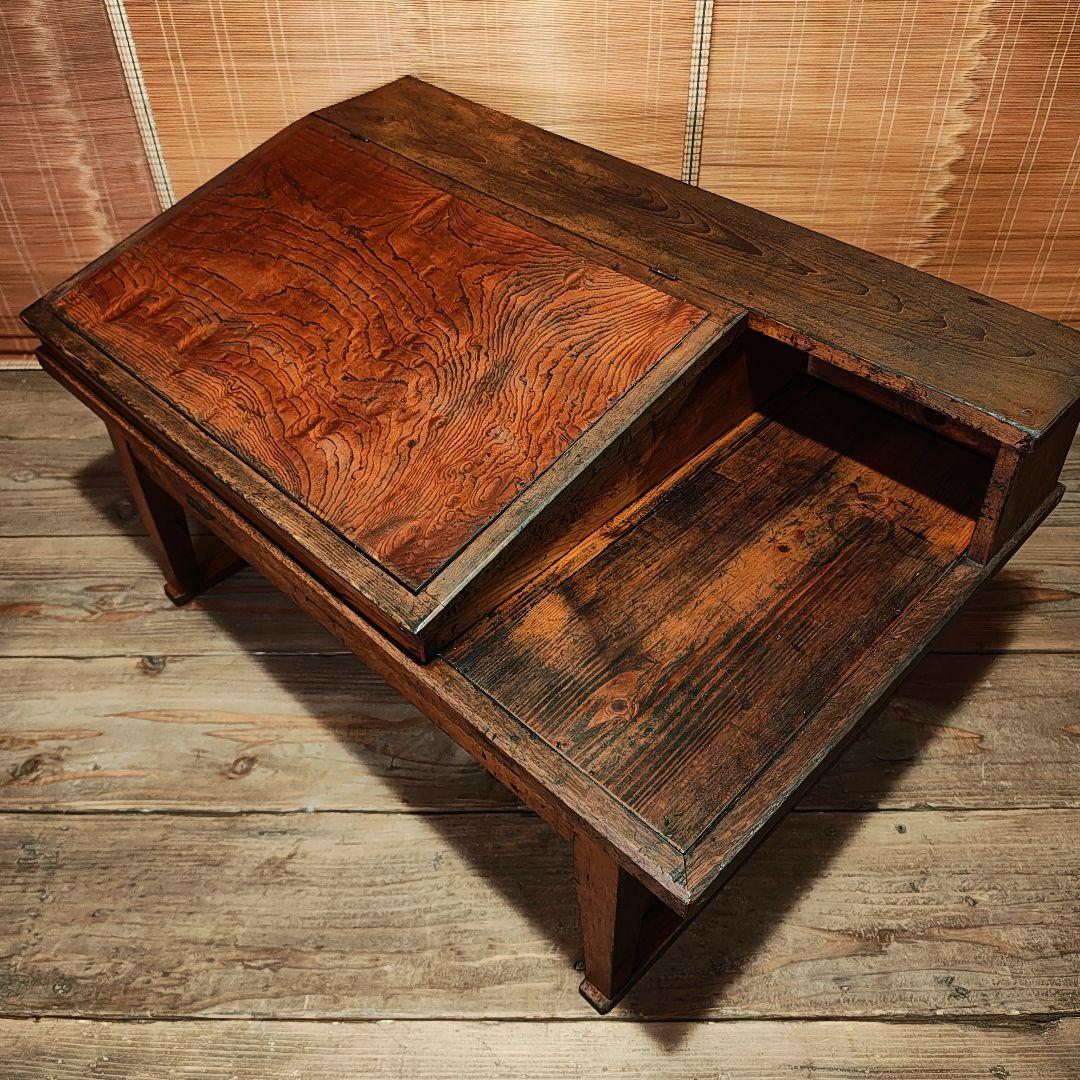 帳場机　文机　ライティングデスク　昭和レトロ　古家具