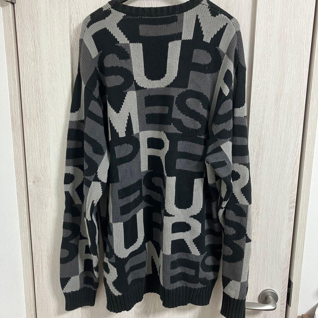 Supreme ロゴニットセーター ブラック シュプリーム ニット セーター