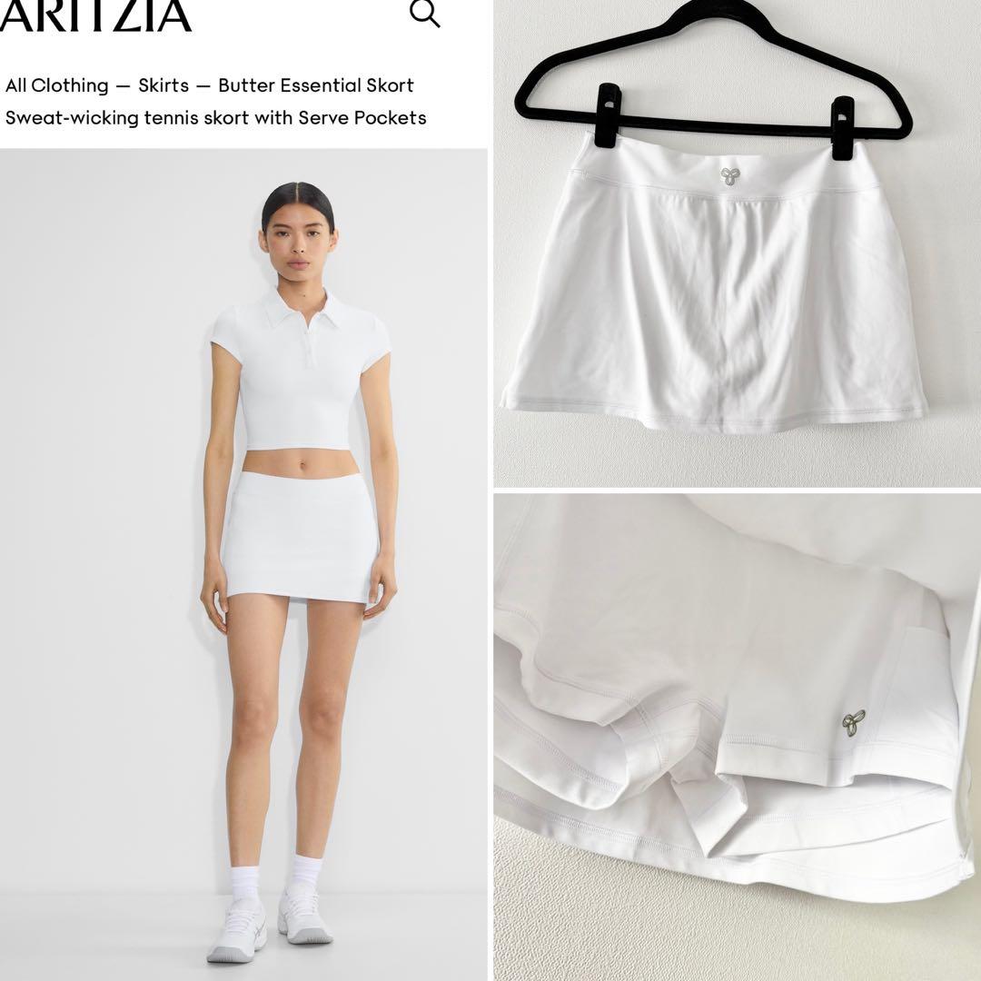 新品未使用　Aritzia ホワイト テニススカート スコート