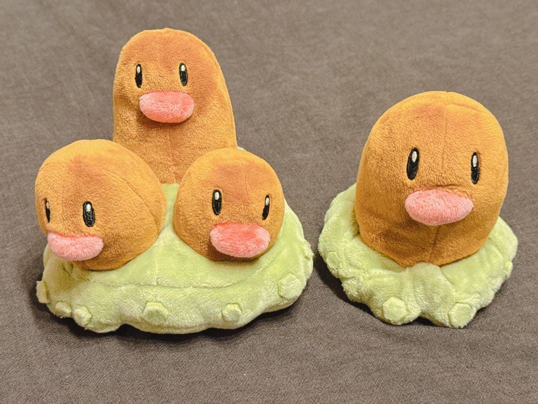 ポケモンセンター限定 ポケモンfit ディグダ ダグトリオ ぬいぐるみ