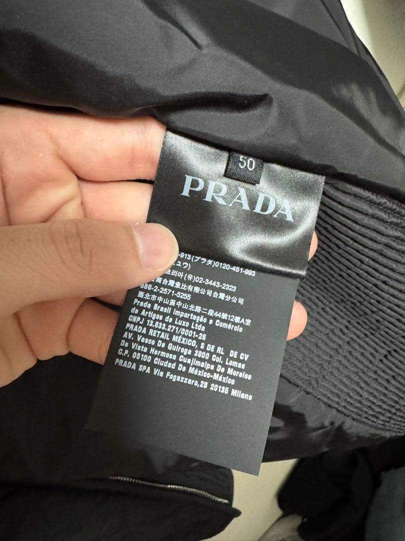 【極美品】PRADA ブラック キルティング ダウンジャケットブラックプラダ50