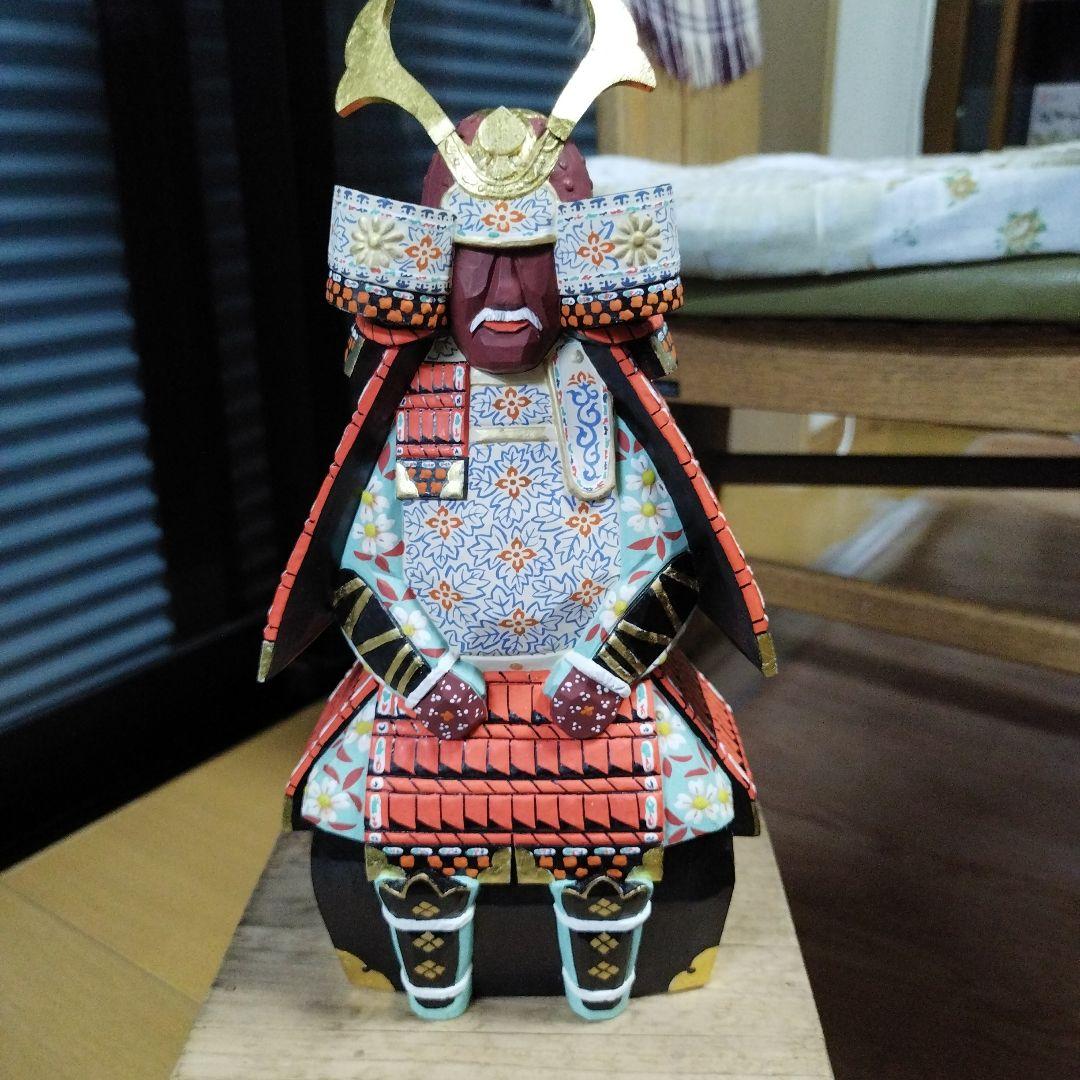 アンティーク　美品　奈良　一刀彫　具足　柴田一華作