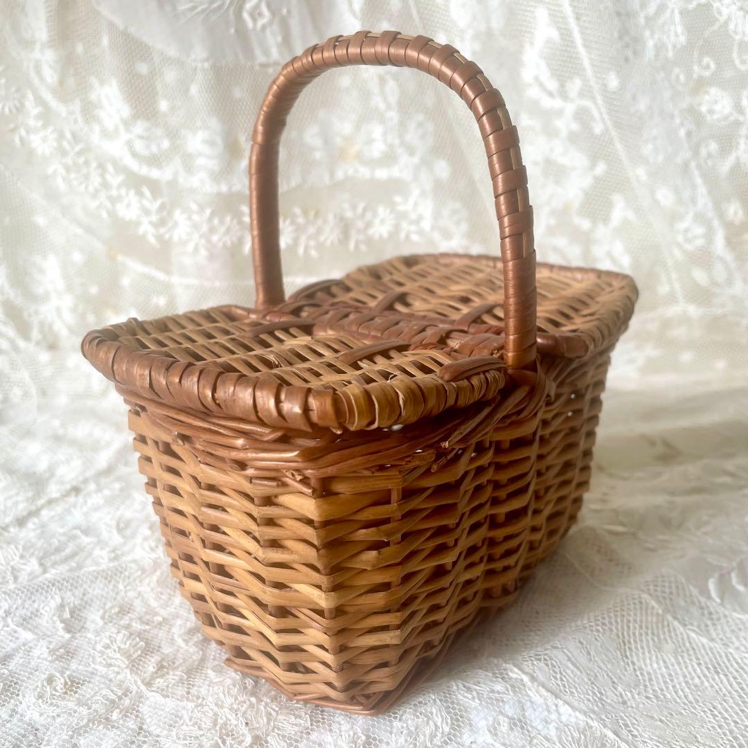 mois★2点おまとめ スクエアドールパニエ　フランスアンティーク&布花