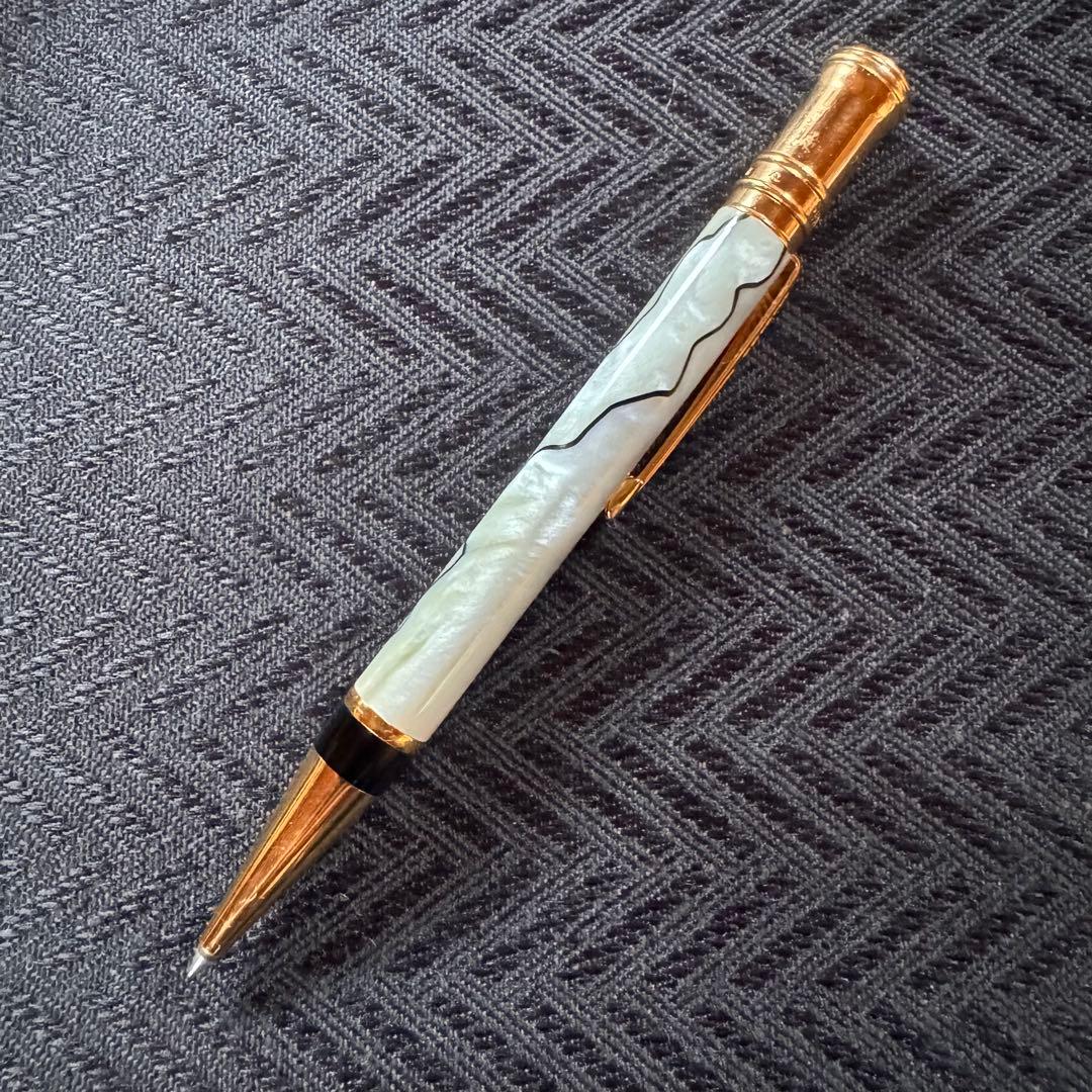 【美品】PARKER パーカー デュオフォールド パール＆ブラック　ボールペン