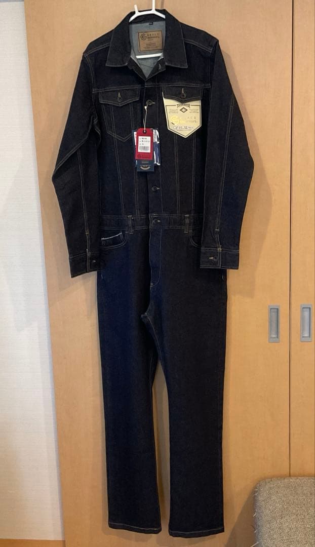 フ*ン様 タグ付き 新品　グレースエンジニアーズ　デニム つなぎ　XL　濃紺　セ