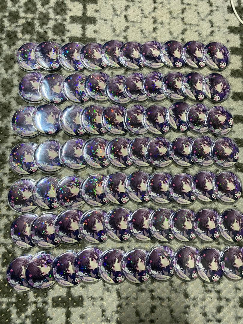 プロセカ サンリオ 絵名 グリッター缶バッジ 70個セット
