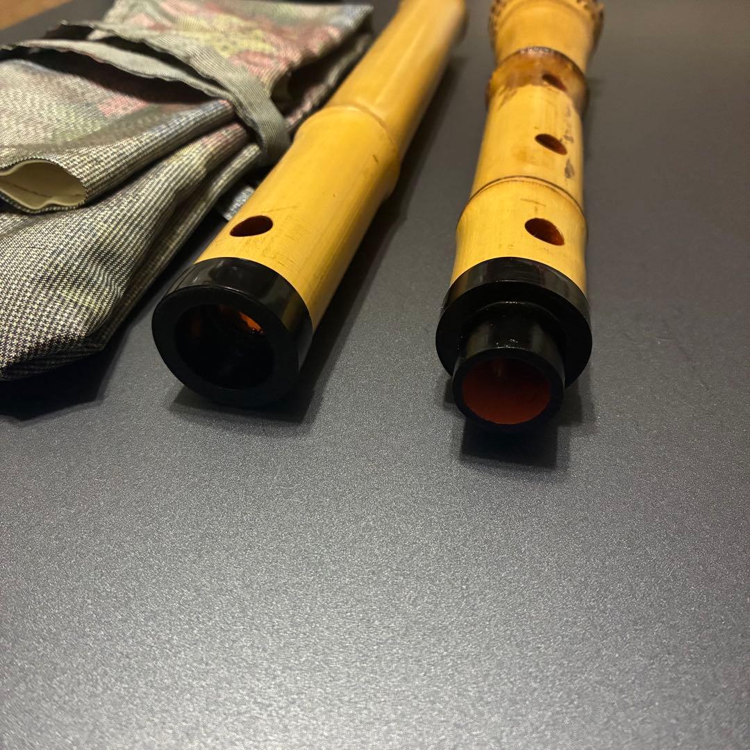 竹井　琴古流 百瀬芳童 在銘 尺八 和楽器 全長約54.2cm