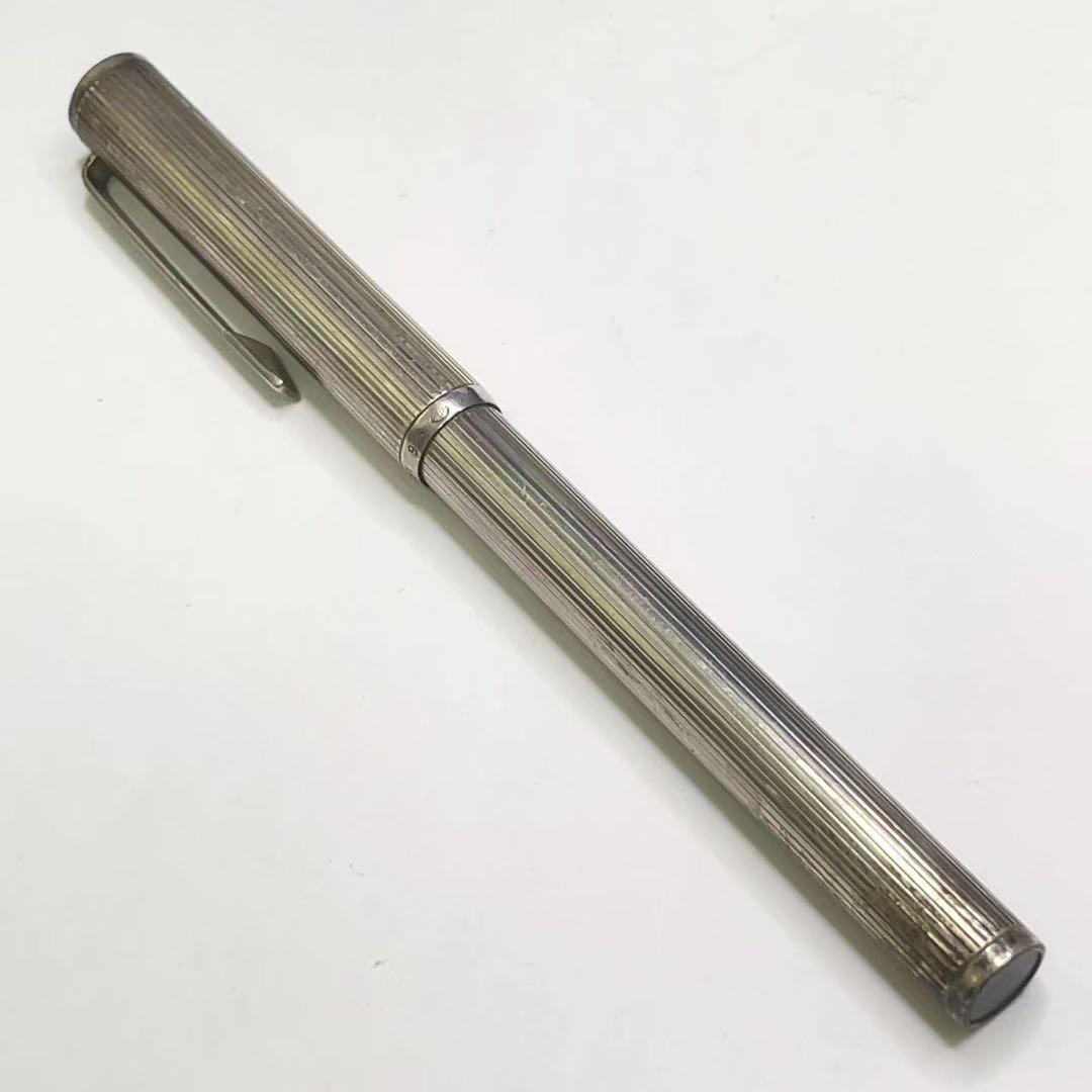 DUNHILL ダンヒル 万年筆 シルバー 925ボディ ペン先585/14金
