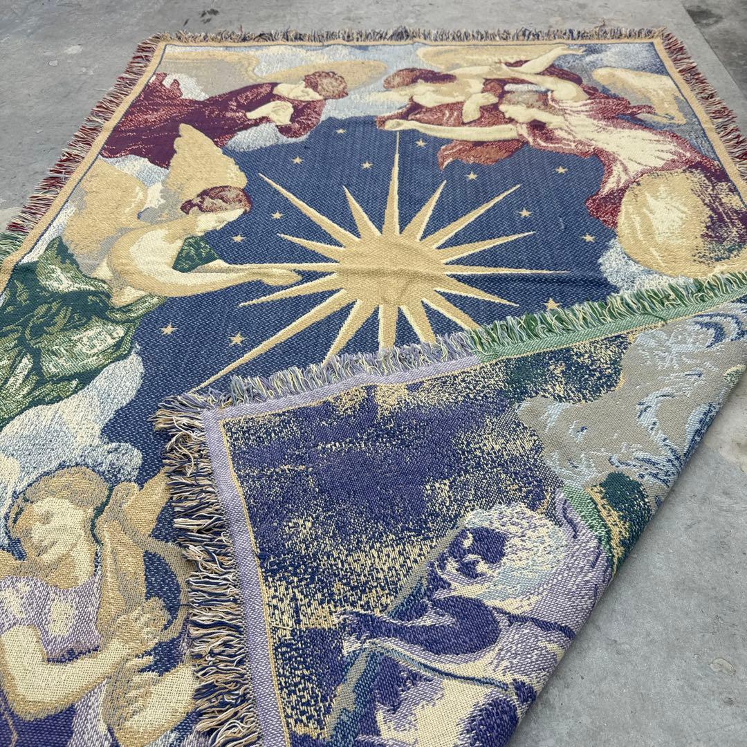 天使　エンジェル　マルチカバー　ソファーカバー　ヴィンテージラグ　185x125