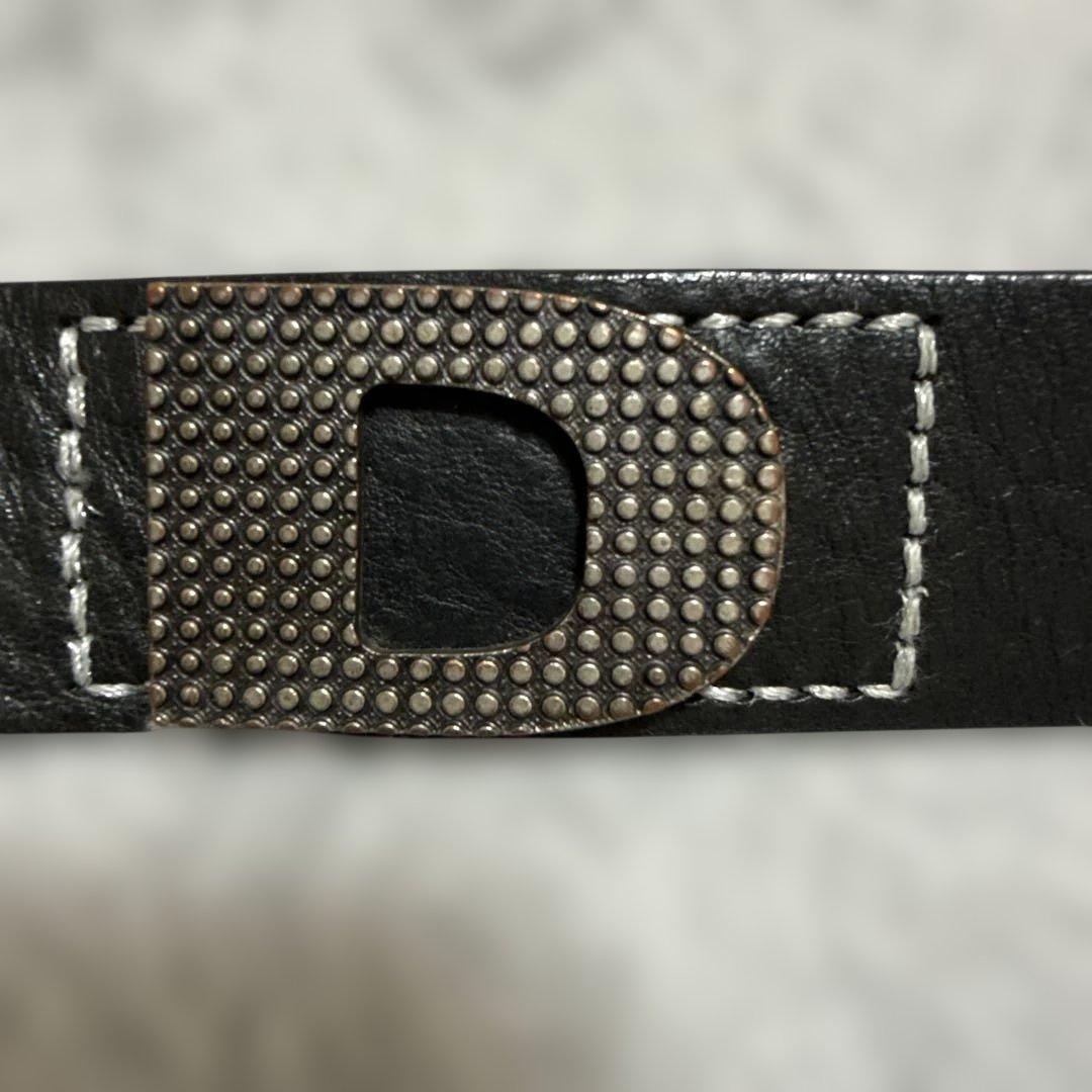 DIESEL ロゴ入り ブラックレザーベルト ディーゼル ベルト