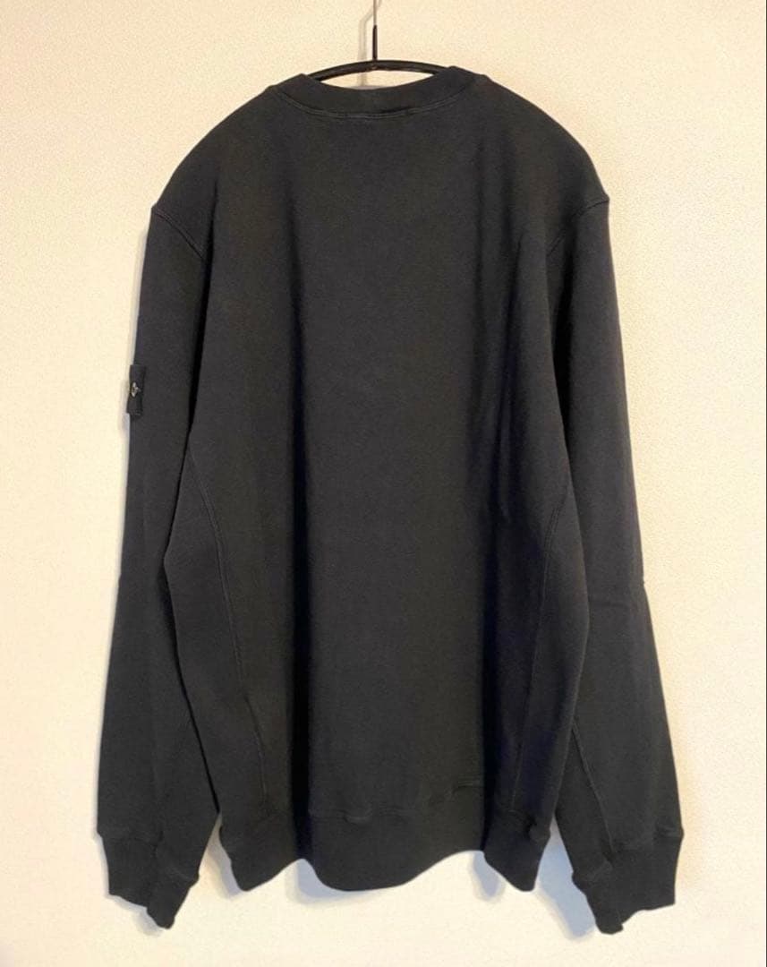 25SS STONE  袖ワッペンロゴ スウェット L 黒色