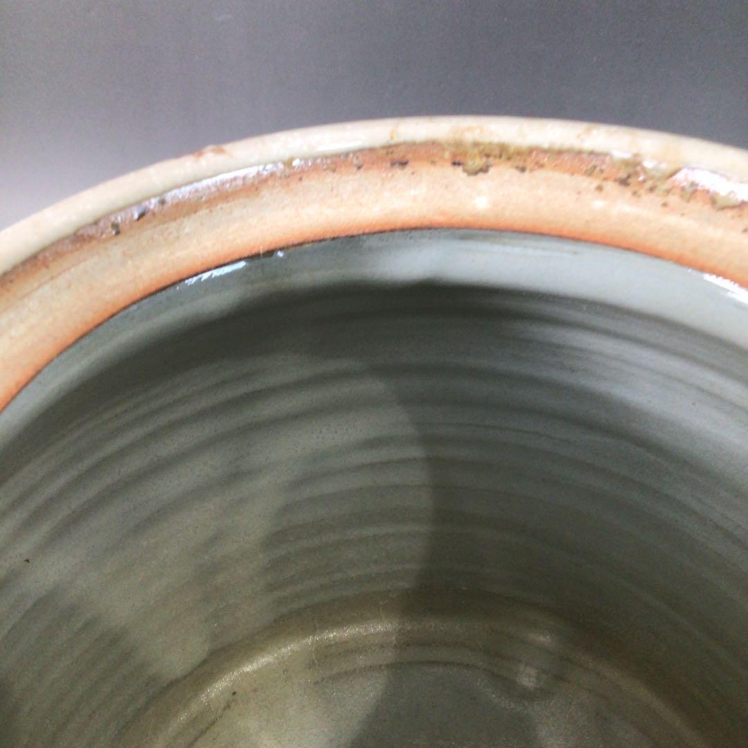 Ｒ８５４　水指　『萩焼』『高見世清光造』『耳付水指』　共箱　茶道具