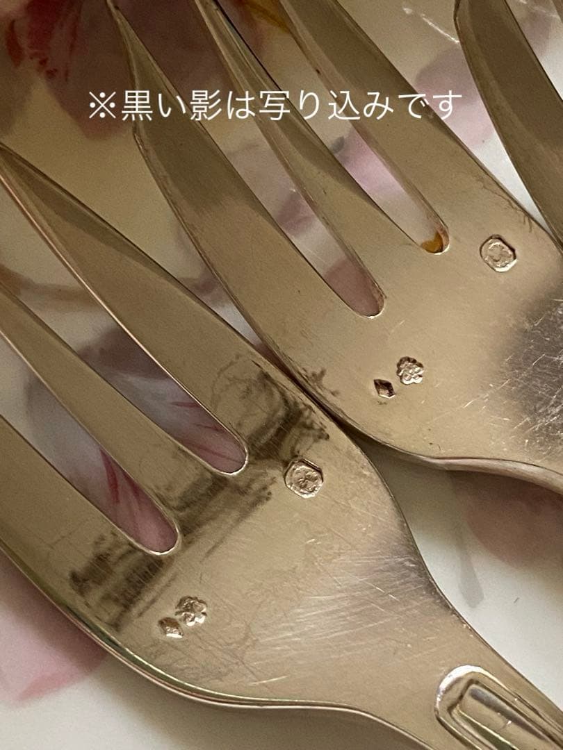 【フランス／ピュイフォルカ＆クリストフル】純銀／コーヒースプーン＆ケーキフォーク