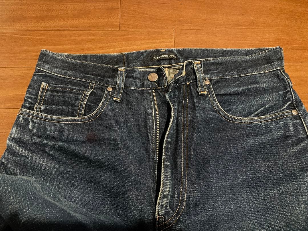 BAPE 濃紺デニム ストレートパンツ