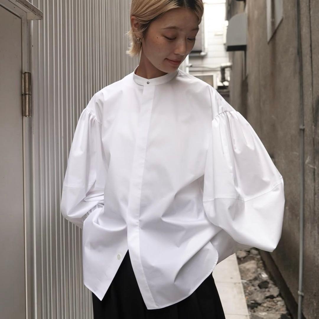HYKE ハイク T/C BALLOON SLEEVE BLOUSE