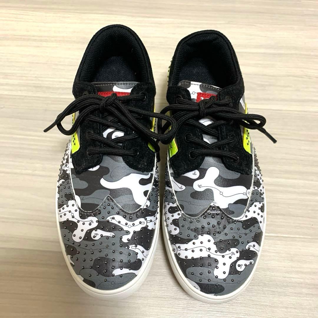 【未使用美品】RUSSELUNO ゴルフシューズ 24.0 スタッズカモフラ