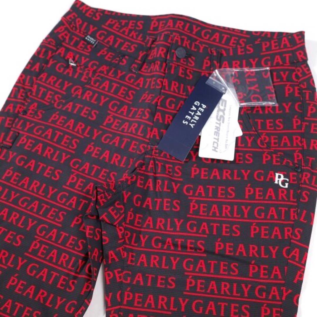 【PEARLY GATES】レディースメゾンロゴ柄ドビーストレッチロングパンツS