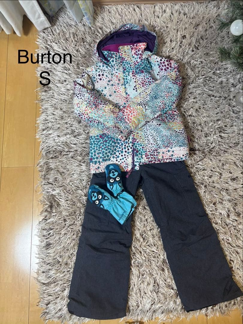 Burton スノーボードウェア Sサイズ 手袋付き